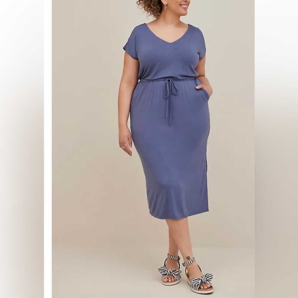 Torrid Midi Super Soft Dolman Sleeve Dress